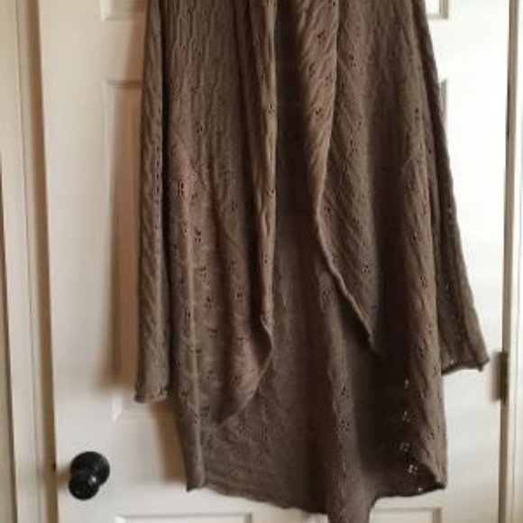 Peck & Peck duster cardigan lightweight Pointelle - Picture 2 of 8